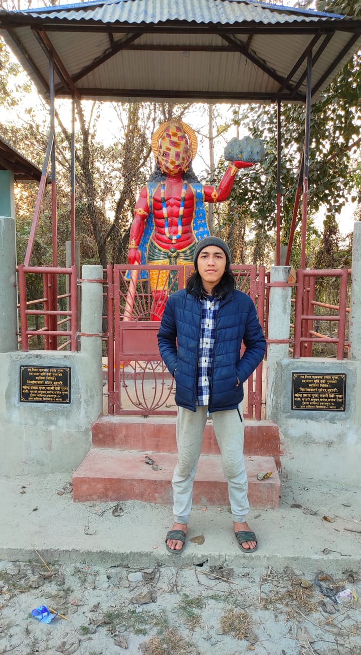 Nirdesh Shrestha carrying food for his children